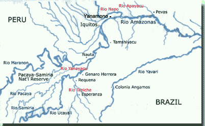 map of Amazon region